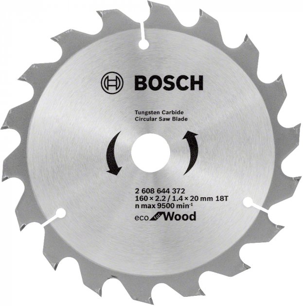 Диск пильный по дереву Bosch 160x20/16x18T ECO for Wood (2608644372)
