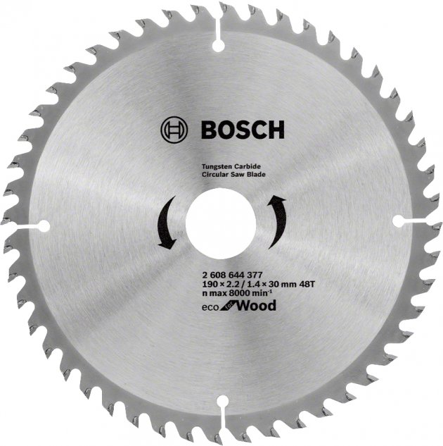 Диск пильный по дереву Bosch 190x30x48T ECO for Wood (2608644377)