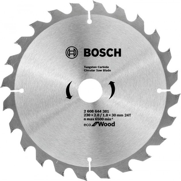 Диск пильный по дереву Bosch 230x30x24T ECO for Wood (2608644381)