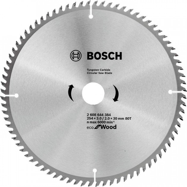 Диск пильный по дереву Bosch Eco AL 254x30-80T (2608644384)
