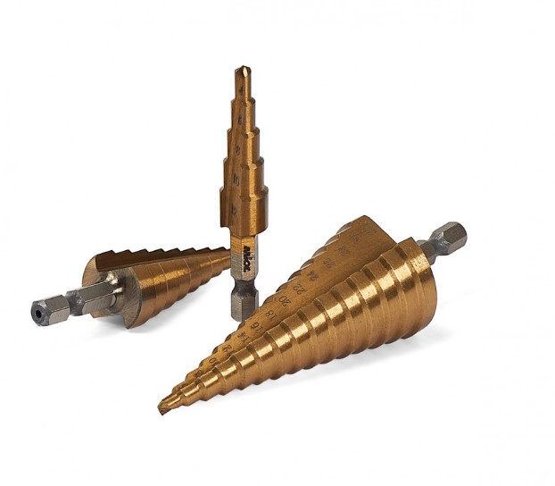 Набор ступенчатых сверл по металлу Miol HSS 4241 TiN 3 шт. (23-322)