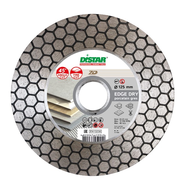 Круг алмазный отрезной Distar 1A1R Edge Dry 1A1R 125x1,6/1,2x25x22,23/M14F (11117546010)