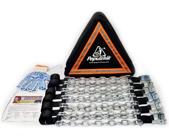Цепи противоскольжения Poputchik R15-R21 для внедорожников авто 6 шт. в сумке (22-007)