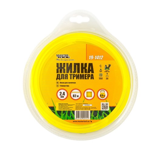 Леска для триммера Mastertool Квадрат 2.4 мм, 82 м (19-1412)