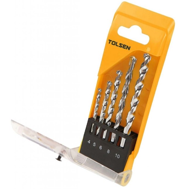 Набор сверл Tolsen по кирпичу и бeтону 4-10 мм 5 шт. (75459)