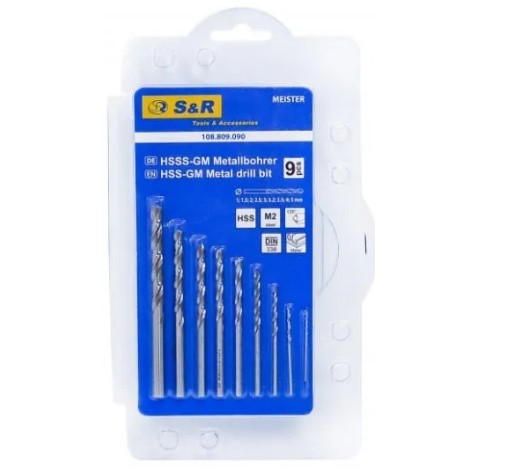Набор сверл по металлу S+R Meister 9 шт. (108809090)