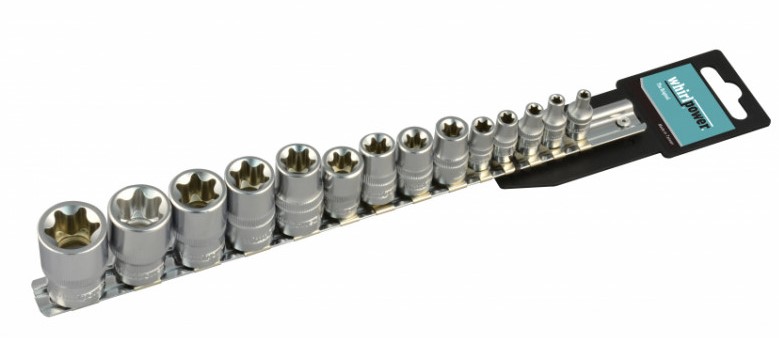 Набор торцевых головок Whirlpower 1/4"DR, 3/8"DR, 1/2"DR Е4-Е24 (223359)