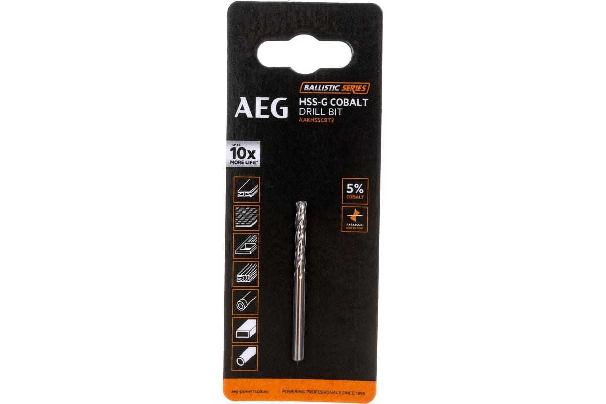 Свердло AEG AAKHSSCBT3-2, HSS-Co, 3.2х36х65 мм (4932479326)