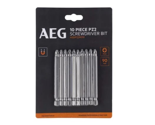 Набор бит AEG РZ2, 90мм, 10 шт. (4932479518)