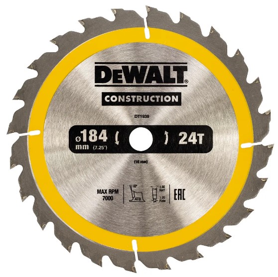 Диск пильный DeWALT Construction DT1939