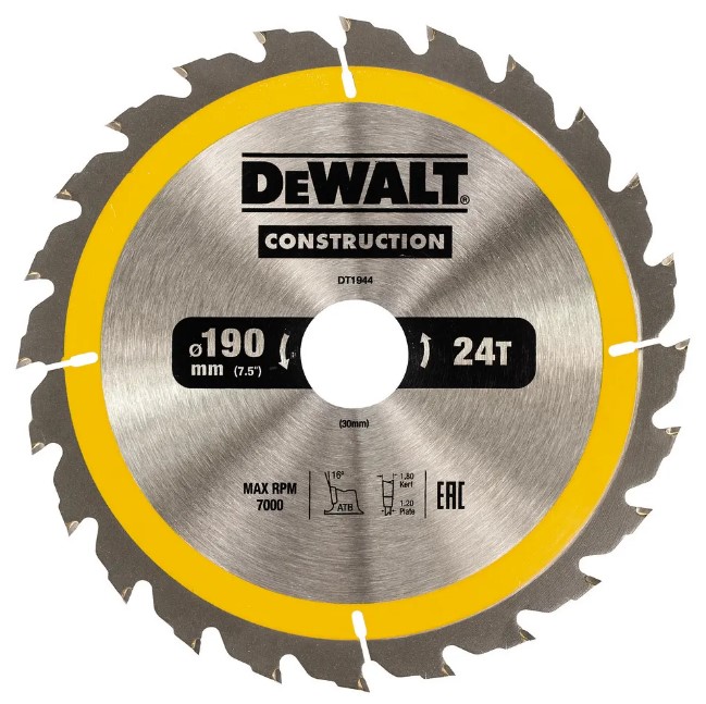 Диск пильный DeWALT Construction DT1944