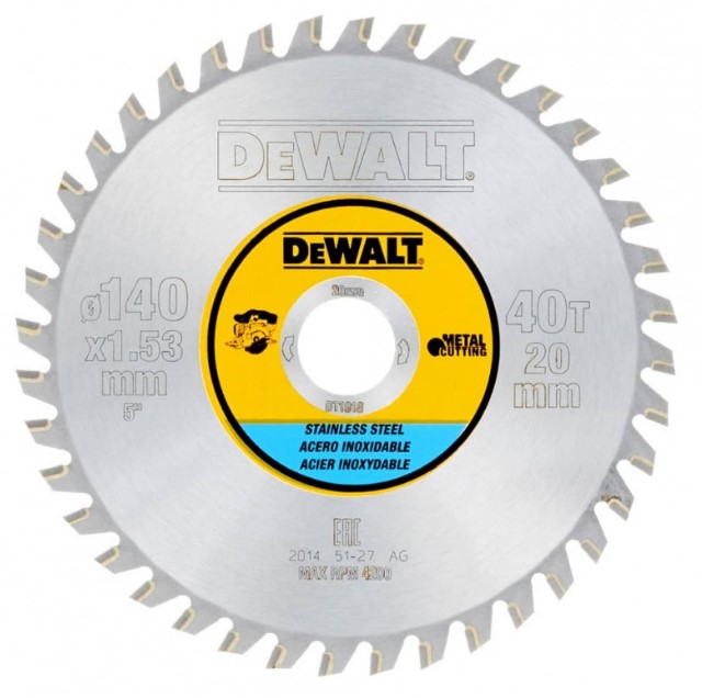 Диск пильный DeWALT Metal Cutting DT1918