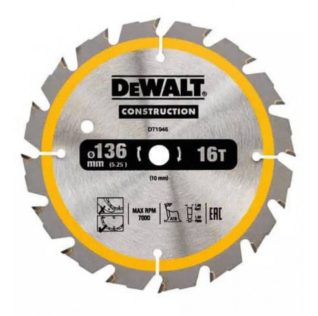 Диск пильный DeWALT Сonstruction DT1946