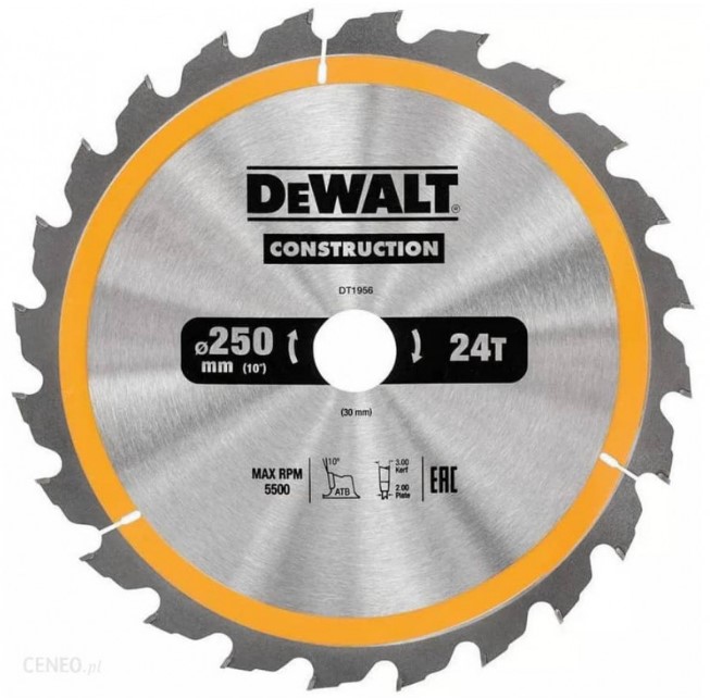Диск пильный DeWALT Сonstruction DT1956