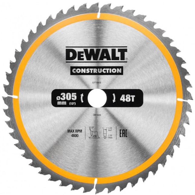 Диск пильный DeWALT Сonstruction DT1959