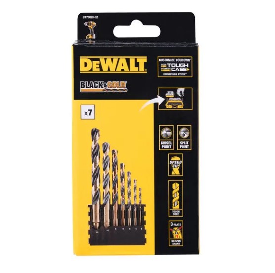 Кассета со сверлами по металлу DeWALT Black Gold DT70829