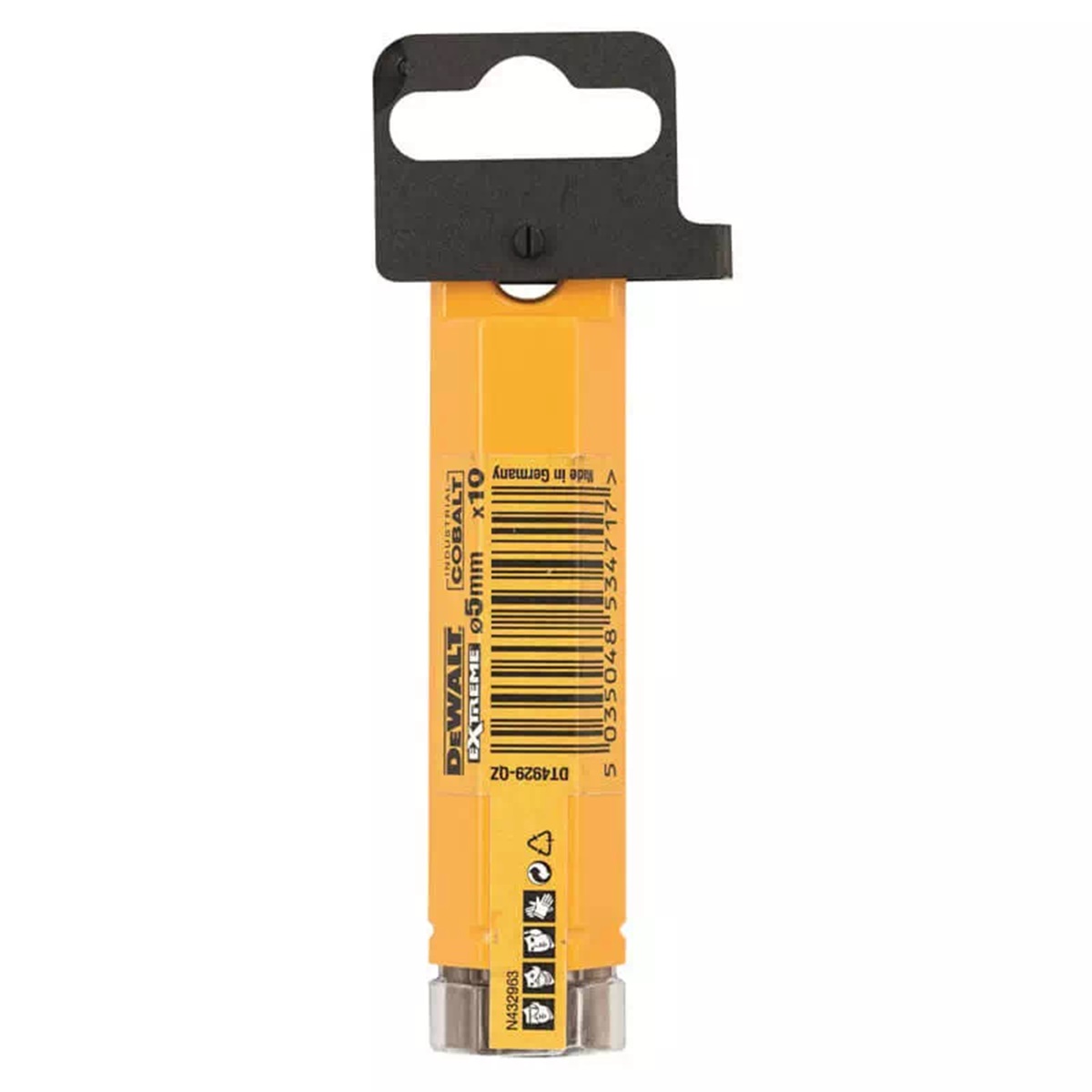 Cверлo по металлу DeWALT EXTREME INDUSTRIAL COBALT  HSS-CO, 5х46х86, 10 шт. (DT4929)