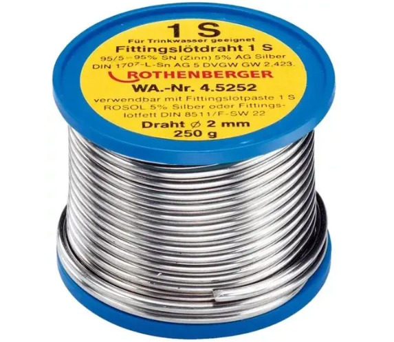 Припой оловянный для фитингов тип 1S Rothenberger L-SN AG5 (4_5250)