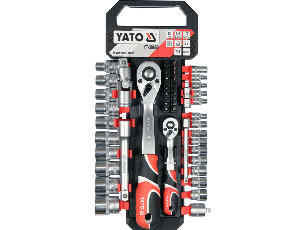 Набір головок торцевих і біт YATO YT-38680 (51 шт.)