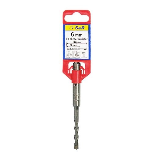 Бур по армированному бетону S&R 4X Cutter Meister 6x50x110 мм (201006110)