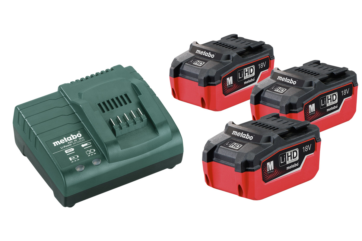 Базовий комплект METABO LiHD 18 В 5,5 Ач, 3 акб (685074000)