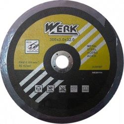 Диск отрезной абразивный по металлу WERK 300х3х32 (WE201114)