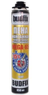 Пена монтажная профессиональная зимняя BUDFIX 708 P МЕГА 65 (72064)