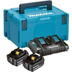 Набір акумуляторів MAKITA LXT BL1850Bx2, DC18RD, Makpac3 (197629-2)