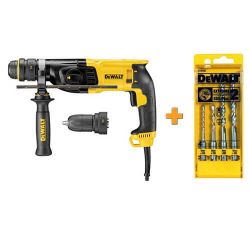 Перфоратор DeWALT SDS-Plus с подарочным набором буров EXTREME2 D25134K+DT9700