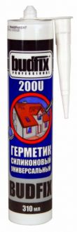 Герметик универсальный силиконовый BUDFIX 200U (310 мл)  коричневий (69100)