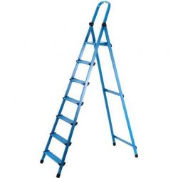 Драбина металева WORKS 409 синя (74587)