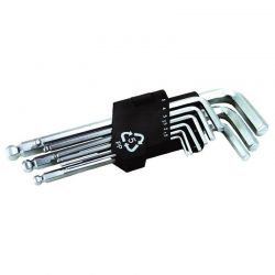 Набор ключей шестигранных Mastertool 1,5-10мм, L74-172мм удлиненные 9 шт. (75-0957)