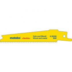 Сабельное полотно Metabo Flexible Wood and Metal 100x0.9 мм, 5 шт. (628266000)