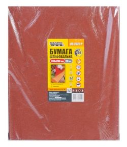 Бумага шлифовальная водостойкая MasterTool Р220 230х280 мм, 20 шт. (08-2622-Р)