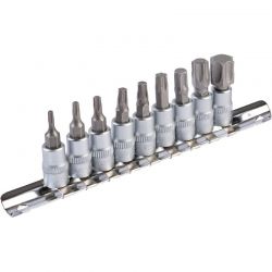 Набор насадок отверточных Mastertool CRV 1/4", TORX 9 шт. (78-1400)