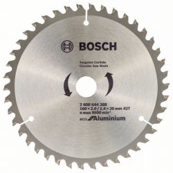 Диск пильный по алюминию Bosch 160x20/16x42T ECO for Aluminium (2608644388)