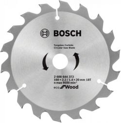 Диск пильный по дереву Bosch 160x20/16x18T ECO for Wood (2608644372)