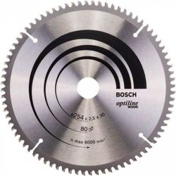 Диск пильный Bosch 254x30x80T OPTILINE (2608640437)