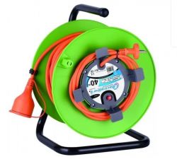 Удлинитель на катушке Electraline 40 м, 2х1.0 мм оранжевый (49056)