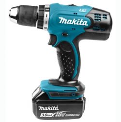 Дрель-шуруповерт аккумуляторная Makita 3Ач, 18В (DDF453RFE)