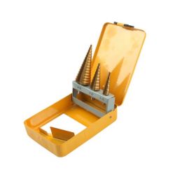 Набор сверл по металлу ступенчатых Tolsen 4-12/20/32x2мм, 3 шт. (75878)