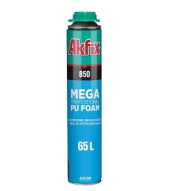 Пена монтажная всесезонная Akfix 850 PROFI MEGA 65л 850мл/1000г под пистолет (FA007)