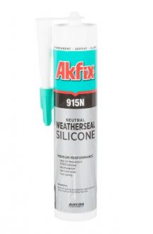 Силикон всепогодный нейтральный Akfix 915N 310мл/360г прозрачный (SA611)