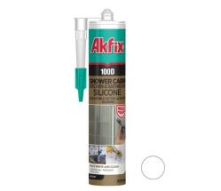 Силикон для душевых кабин Akfix 100D 280мл/340г белый (SA062)