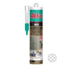Силикон для душевых кабин Akfix 100D 280мл/340г прозрачный (SA061)