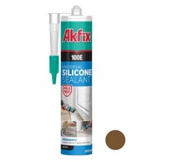 Силикон универсальный Akfix 100Е 280мл/325г коричневый (SA044)