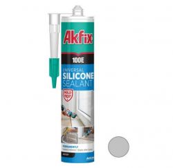 Силикон универсальный Akfix 100Е 280мл/325г серый (SA046)