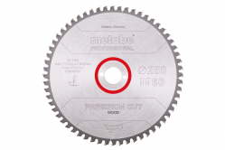 Пильный диск Metabo Precision cut Wood Professional, 250x30, Z60 WZ 5° neg (628048000)