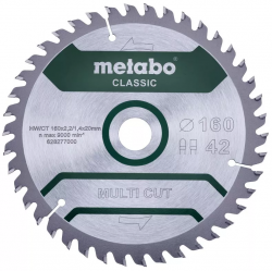 Пильний диск Metabo Multi cut Classic, 160x20 Z42 FZ/TZ 10° (628277000)