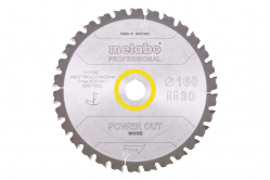 Пильний диск Metabo Power cut Wood Professional 160x2.2х20 мм, НМ WZ=30 (628071000)